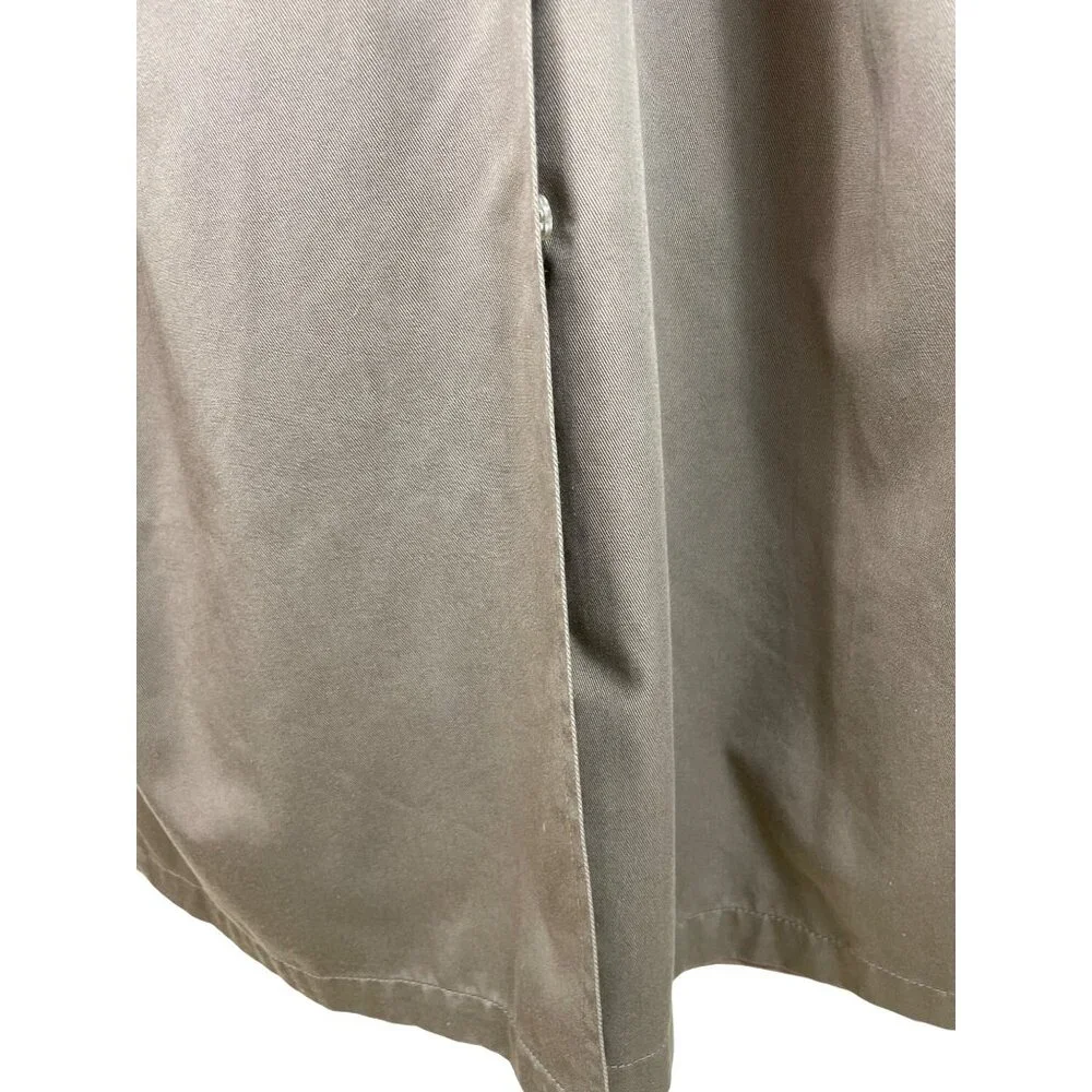 Vintage Arnie II Trench Coat Mens 44L Khaki Zip Out Lining Pockets Belted - Picture 7 of 13